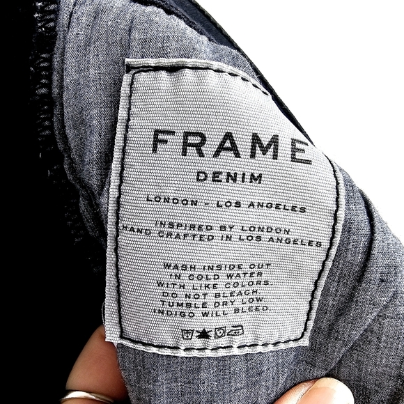Frame Denim Black Ripped Skinny Jeans NWT - Picture 6 of 15